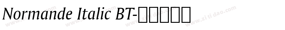Normande Italic BT字体转换
